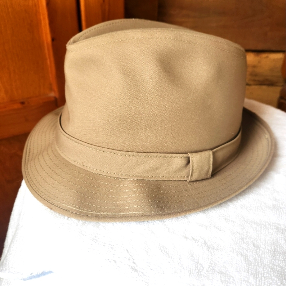 LONDON FOG MENS TAUPE STYLISH HAT- MENS SIZE LARGE